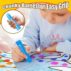 Paint Sticks, 24 Colors Solid Tempera Paint Sticks for Kids, Quick Drying Was…