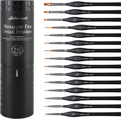 Golden Maple Miniature Paint Brushes, 15PC Model Brushes Micro Detail Paint