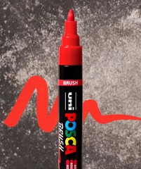 POSCA PC-5MBR Medium Paint Brush Markers Standard PFP – Pack of 8