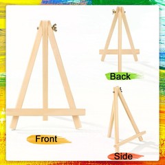 12 Pack 9 Inch Wood Easels, Easel Stand for Painting Canvases, Art, and Craft…