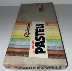 Weber Costello Alphacolor Bright Pastel 12 Square Unused NIB NOS 105-007 Non-Tox