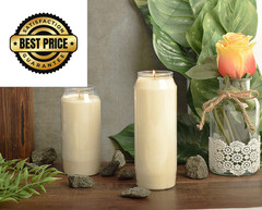 Hyoola 7 Day White Prayer Candles, 3 Pack – 6″ Tall Pillar 3 Pack,