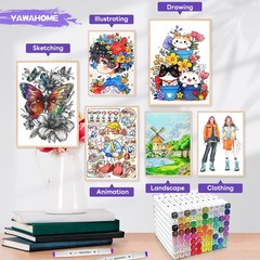 80 Colors Alcohol Markers – Dual Tip Art Markers for Adult Coloring Books, Pr…