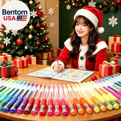 Glitter Gel Pens, 32 Colors Neon Glitter Pens Fine Tip Art Markers Set 40% More