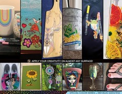 24 Metallic Acrylic Markers – Rock Painting, DIY Projects