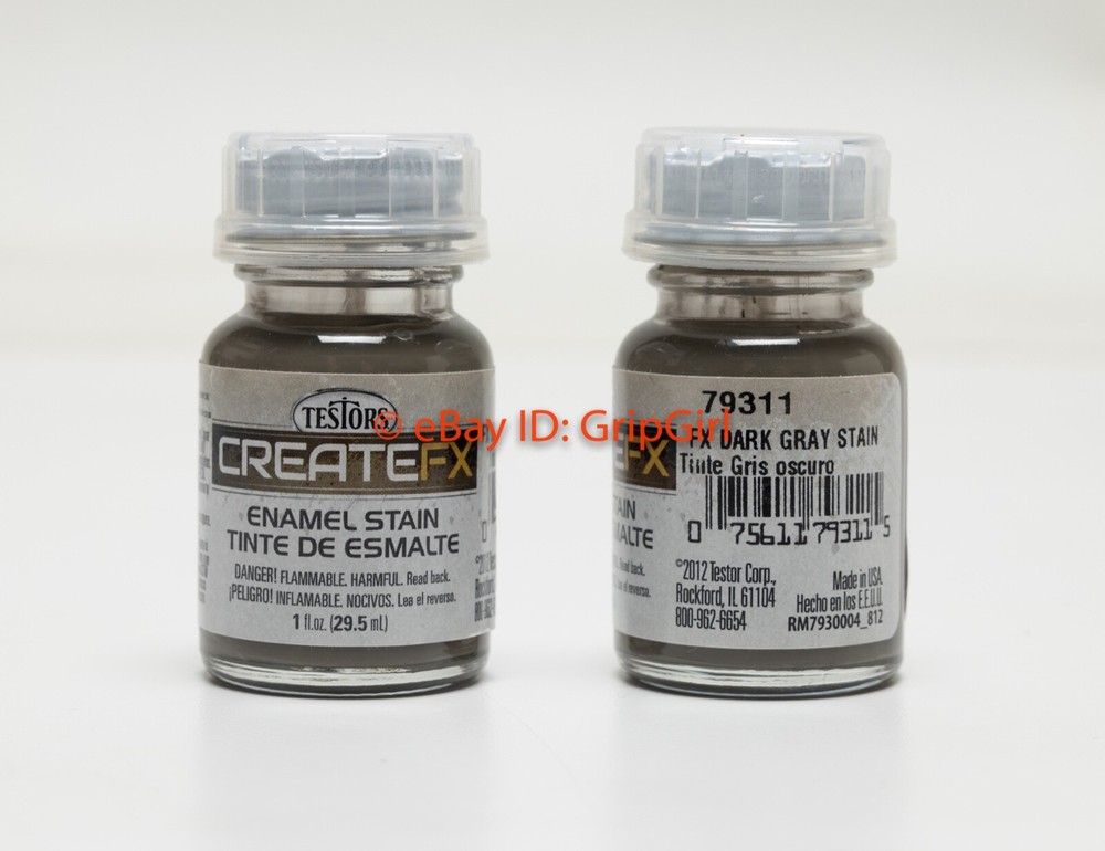 TESTORS CreateFX Model Paint Weathering Wash Enamel 79311 FX Dark Gray Stain 1oz