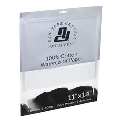 Watercolor Paper Sheets 11×14 Inch 300lb Cold Press Pack of 5 – Professional …