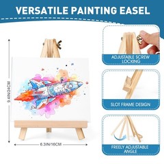 ESRICH 52PCS Acrylic Paint Canvas Set, Painting Kit 6 * 8 inches, 24