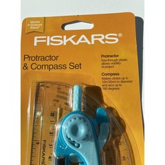 Fiskars Protractor and Compass Set Geometry Drawing Tool Kit School New