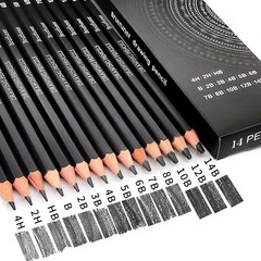 Sketching Pencil Set 14/26/64/126pcs Drawing Kit Art Supplies 3-Color Book