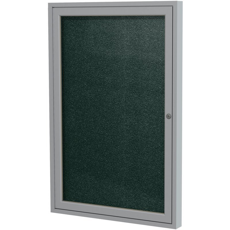 Ghent’s Vinyl 36″ x 24″ 1 Door Enclosed Bulletin Board in Black