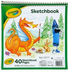 Crayola Sketchbook 9″ X 9″(22cm×22cm) 40 Sketchbook Pages 99-3404-0-955 99-3404