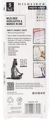 Zebra Pen Mildliner Double Ended Highlighter Set Broad & Fine Point Tips, 5 Pack