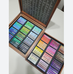 MUNGYO Gallery MOPV-120W Soft Oil Pastels 120 Colors in Wooden Box Set NEW