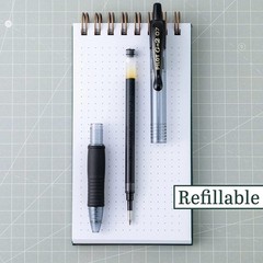 Refillable Gel Pen Set 0.7mm Fine Point Black Blue Retractable Office Supplies
