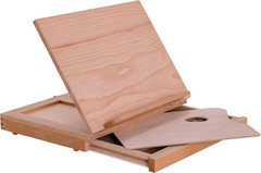 Solid Solana Adjustable Wood Art Easel: Portable Beechwood Tabletop Easel with S