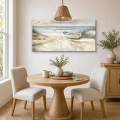 SENROLAN Coastal Wall Art for Living Room, Horizontal Seascape Canvas Wall Ar…