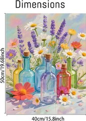 askkqtx Flowers Paint by Numbers Kit for 16×20 inches, Flowers- MT22375