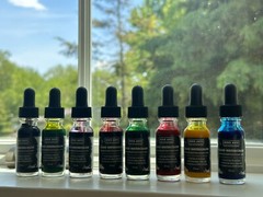 8 New Hero Arts Liquid Watercolors Moss Black Dandelion Pine Indigo Strawberry +