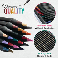 Coloring Pencils for Adults – 24 Wax Soft Core Colored Pencils