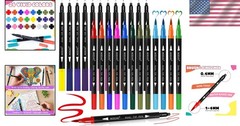 Stylish 24 Color Dual-Tip Art Markers – For Creative Expression & Relaxation