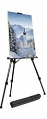 Reinforced Artist Aluminum Field Easel Stand With Bag, Black New