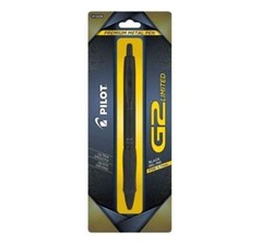 Pilot G2 Limited Metal Gel Pen 0.7mm Matte Black with 2 Black Ink Refills Office
