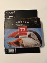 Arteza Watercolor Pencils Expert Set 72 Colored Art Drawing And Sketch Book