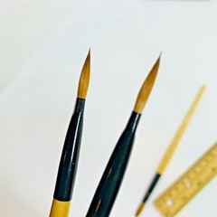 Artist Paint Nail Art Make Up Liner Brush 3Pc Pure Kolinsky Watercolor Acrylic