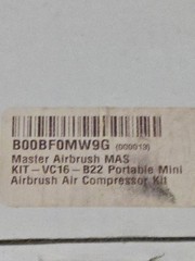 Airbrush LOT Kit-VC16-B22 Portable Mini Air Compressor MASTER METALLIC PAINT NEW