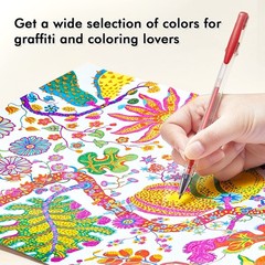 120 Unique Colors No Duplicates Gel Pens Gel Pen Set for Adult Coloring Books…