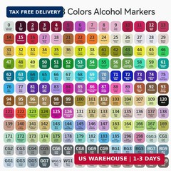 168 Colors Alcohol Markers Set Dual Tip Fine & Chisel Professional Art Marker…
