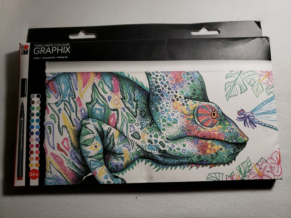 Marabu Creative Graphix Fineliner Pen, Hypnotize Set of 24 Free S&H