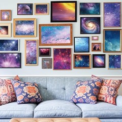 48 Sheets Galaxy Scrapbook Paper 12×12″ Outer Space Starry Sky Cardstock for DIY