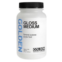 Professional Gloss Medium, 8 oz Acrylic Medium for Art and Craft Projects
