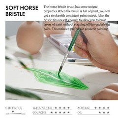 ARTIFY 41 Pieces Long Handle Paint Brushes, Expert Series, Hog Bristle, Horse Ha