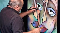Art brushes exclusive set Michael Lang design, nylon flat, filbert a Signature