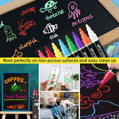 GOTIDEAL Chalk Markers, 8 Colors Liquid Chalk Markers for Blackboard Chalkboard