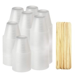 [400 Pack – 1oz] Epoxy Resin 400ct with 100 Stir Sticks, Clear
