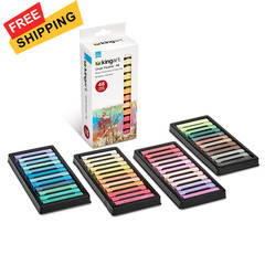 KINGART StudioColored Pastels Colored Square 24 Count (Pack of 1), Multi