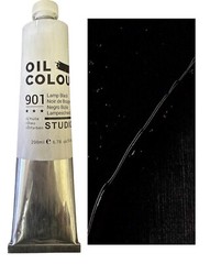 5 Pack LAMP BLACK Oil Paint Artist Quality 901 Size 200 ml Tube EN71-3/ASTM D-42