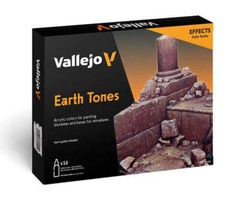 Vallejo 70.141 Model Color Acrylic 16 Color Paint Set – Earth Tones