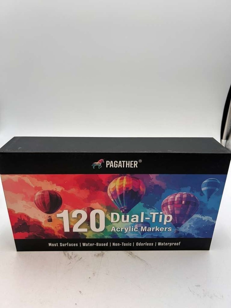 Pagather 120 Colors Dual Tip Acrylic Paint Markers, Waterproof, Box Set *NEW*