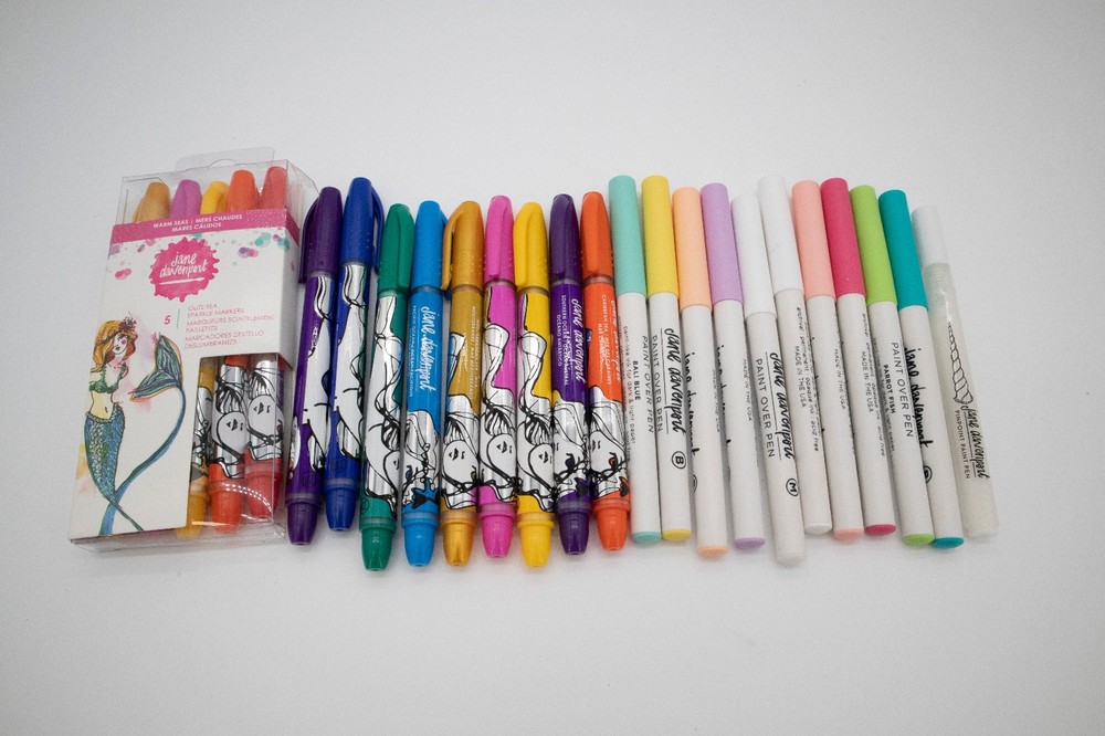 Jane Davenport Sparkle Markers New + Lot of Minimally Used
