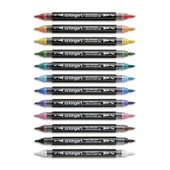 12-Piece PRO Acrylic Paint Marker Set – 1mm Precision Nibs – Smooth Fine Tip