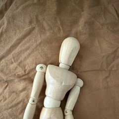 Vintage Wooden Articulated Artist’s Drawing Mannequin Pose – Base Doll 12” 30cm