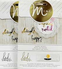 2 – Paper Words 5 Pieces Minc heidi swapp American Crafts NEW *B29