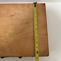 VTG Wooden Hinged Artist Painters Box with Dovetail Design Wood Briefcase Travel