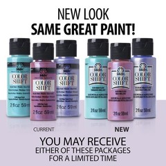 FolkArt Color Shift Acrylic Paint in 2 Fl Oz (Pack of 1), Black Flash