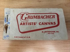 Grumbacher Artists’ Canvas Samples Booklet Circa 1940s RARE